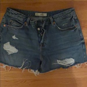 High wasted TOPSHOP MOTO ASHLEY jean shorts